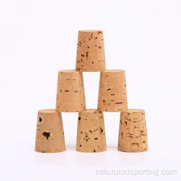 Natural nga tapered cork stopper botelya